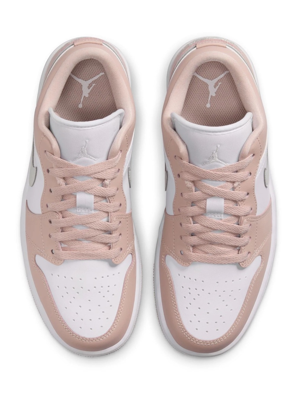 Women's Air Jordan Low  Sneaker in Blush Pink and White